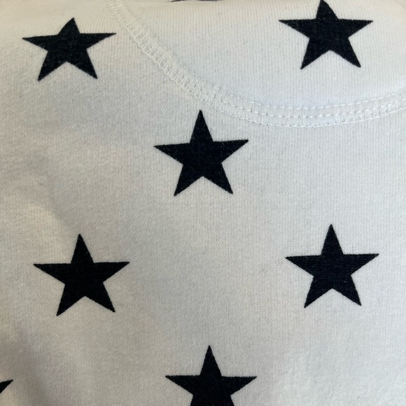 Astro Toddler Girl Long Sleeve Crewneck Sweater White & Black Stars 12-18 Months - Picture 7 of 7